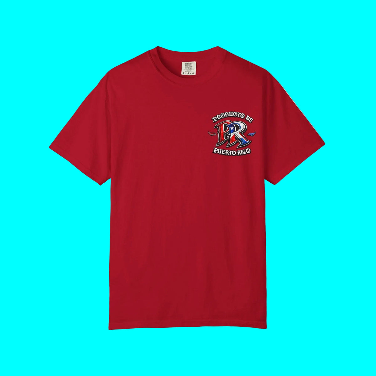 Producto De Puerto Rico Heritage T-shirt | Old English Style, Boricua Culture | Heavyweight Cotton