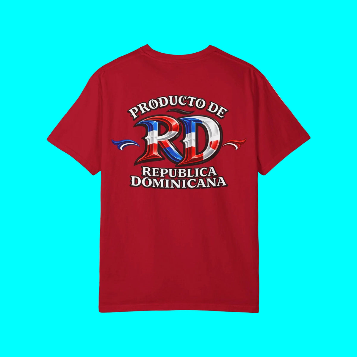 Producto De Republica Dominicana Heritage T-shirt | Old English Style, DR Dominican Culture | Heavyweight Cotton