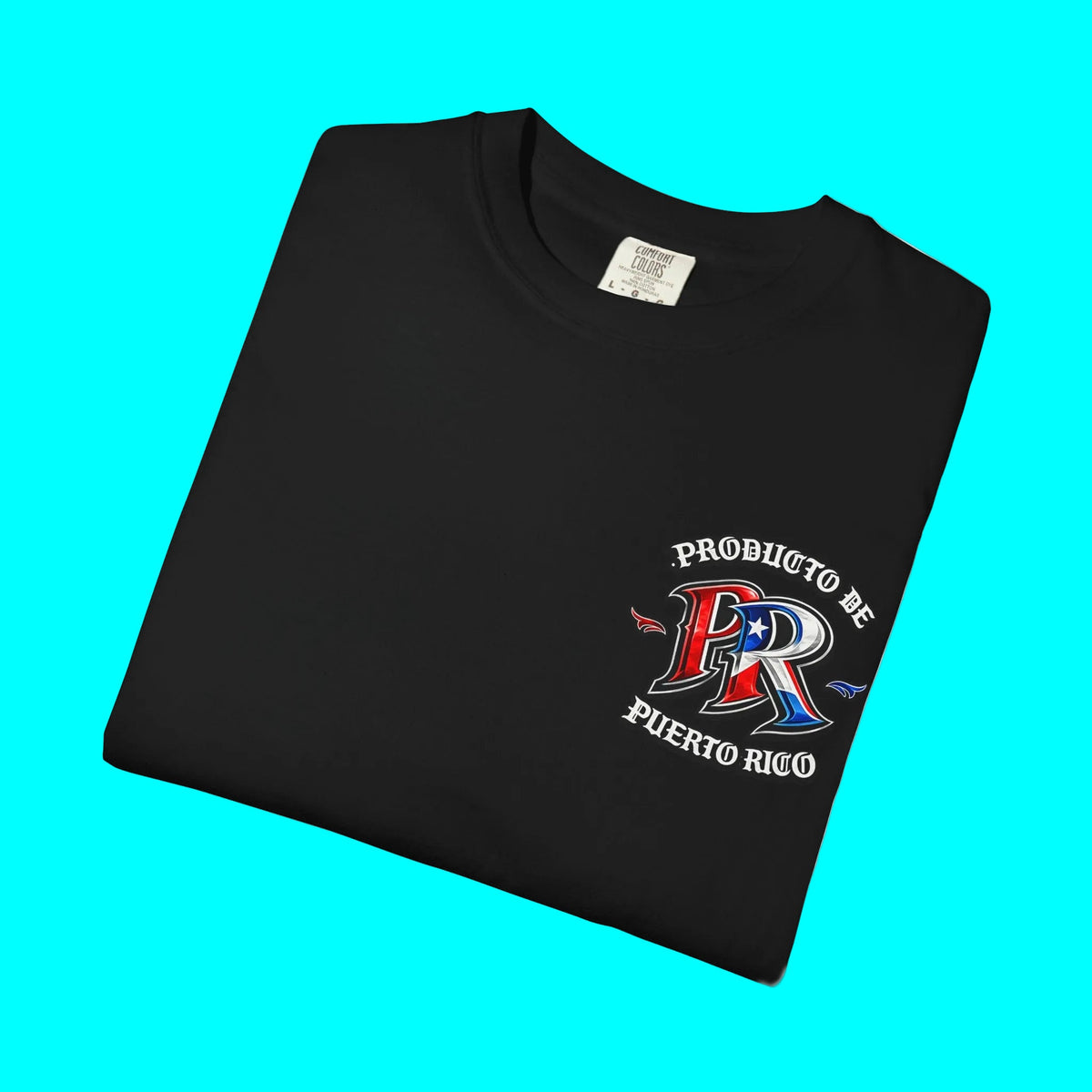 Producto De Puerto Rico Heritage T-shirt | Old English Style, Boricua Culture | Heavyweight Cotton