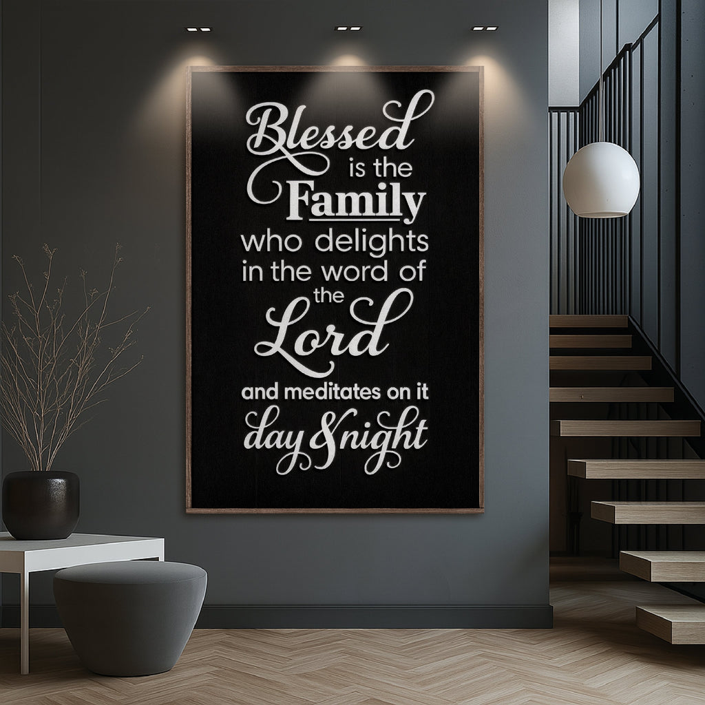 Blessed Is The Family Faith Sign II