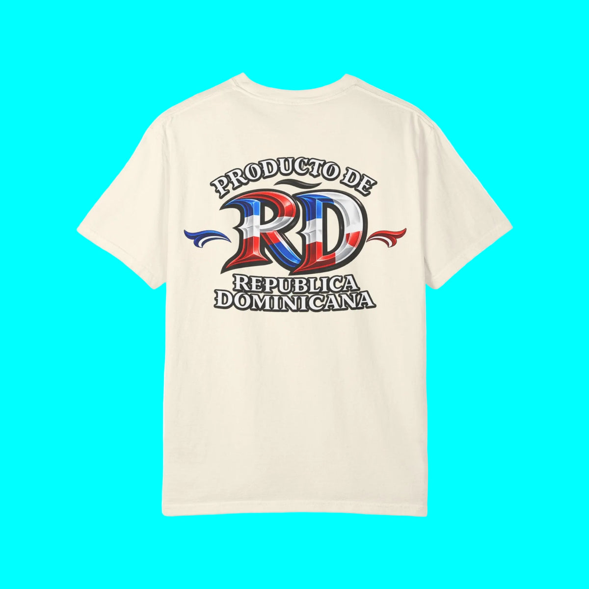 Producto De Republica Dominicana Heritage T-shirt | Old English Style, DR Dominican Culture | Heavyweight Cotton