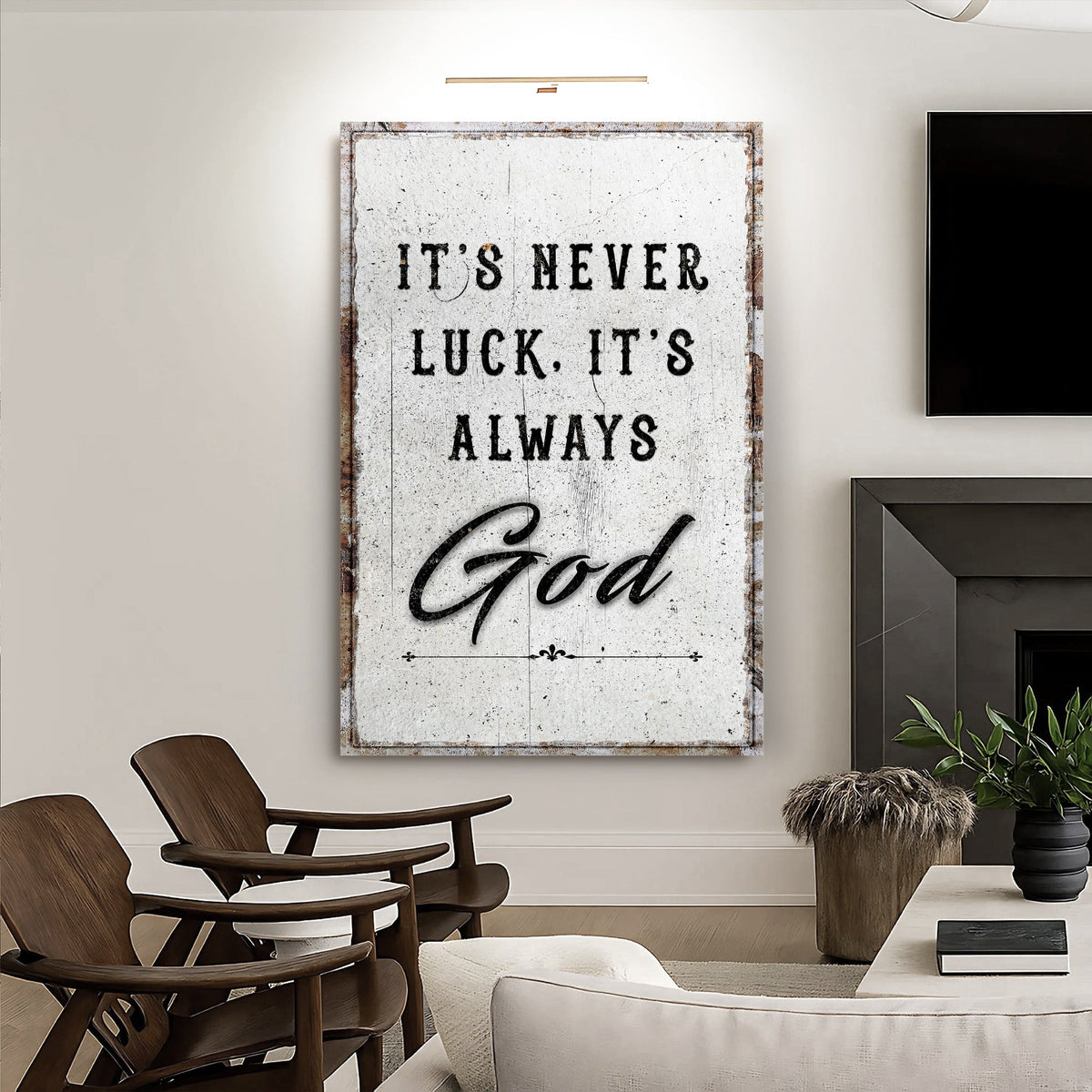 It's Never Luck, It's Always God Faith Wall Art