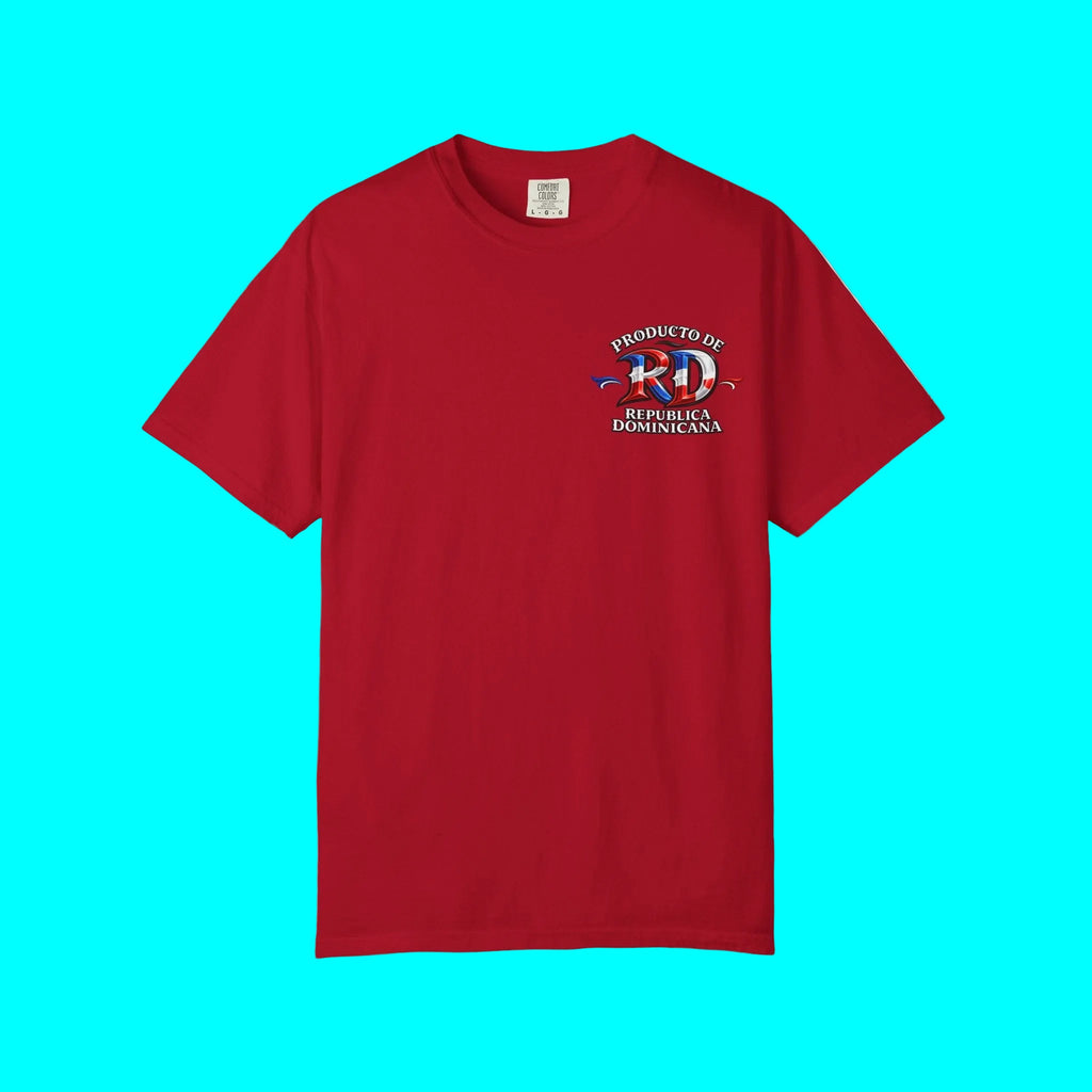 Producto De Republica Dominicana Heritage T-shirt | Old English Style, DR Dominican Culture | Heavyweight Cotton