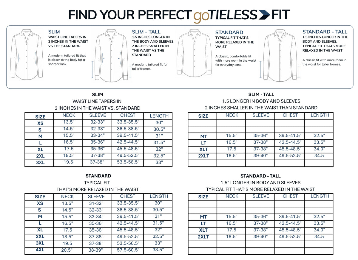 goTIELESS Ultimate Dress Shirt (Light Blue)
